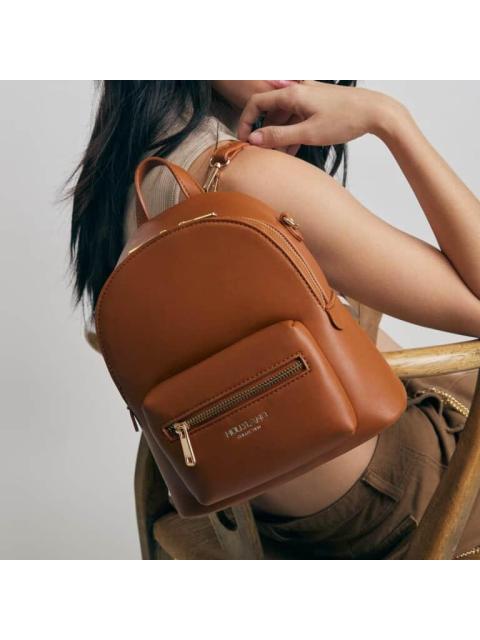 MINI BACKPACK 2 EN 1 SE PUEDE HACER CROSSBODY CAMEL HOLLY LAND