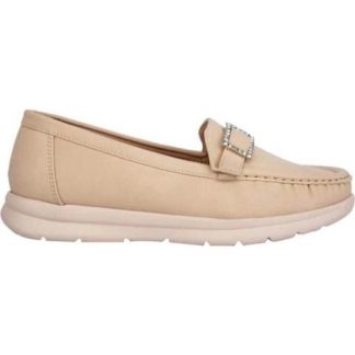 MOCASIN CON HEBILLA BEIGE SHOSH