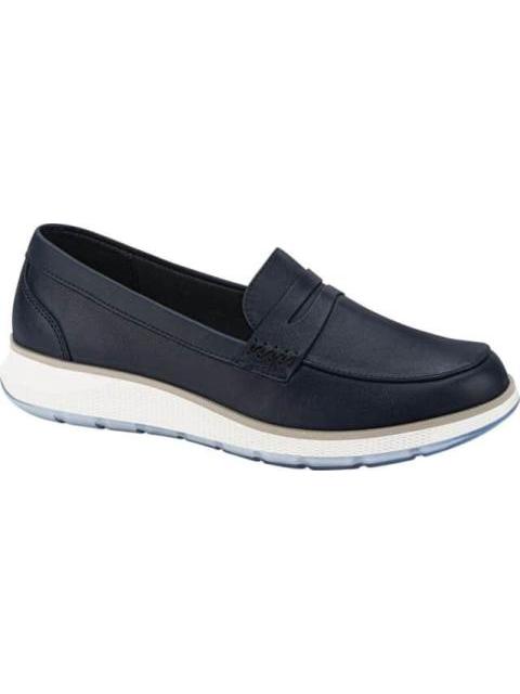 MOCASIN DE PIEL AZUL FLEXI