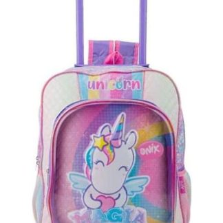 MOCHILA CON RUEDAS ESCOLAR ROSA ONIX