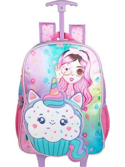 MOCHILA CON RUEDAS MULTICOLOR MIS PASTELITOS