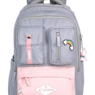 MOCHILA ESCOLAR GRIS K-SWISS