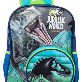 MOCHILA ESCOLAR INFANTIL AZUL JURASSIC WORLD
