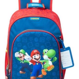 MOCHILA ESCOLAR INFANTIL AZUL MARIO BROS