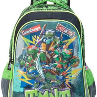 MOCHILA ESCOLAR INFANTIL GRIS TORTUGAS NINJA