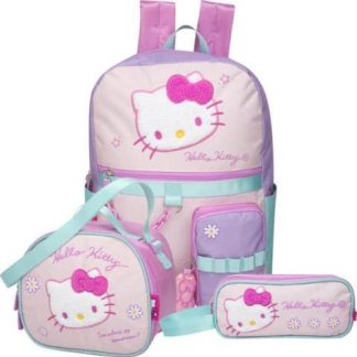 MOCHILA ESCOLAR INFANTIL LILA HELLO KITTY