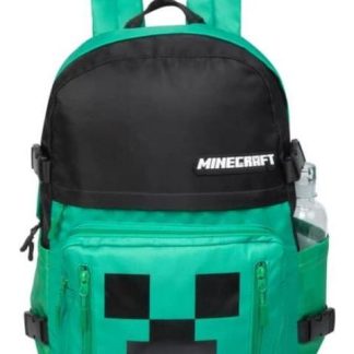 MOCHILA ESCOLAR INFANTIL NEGRO MINECRAFT