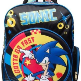 MOCHILA ESCOLAR INFANTIL NEGRO SONIC