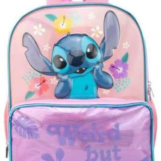 MOCHILA ESCOLAR STITCH ROSA STITCH