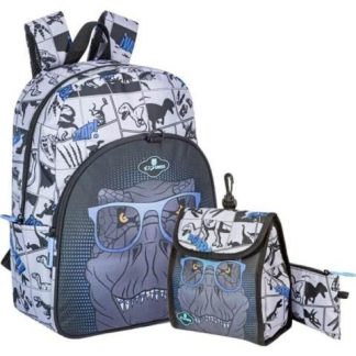 MOCHILA KIT ESCOLAR GRIS K-SWISS