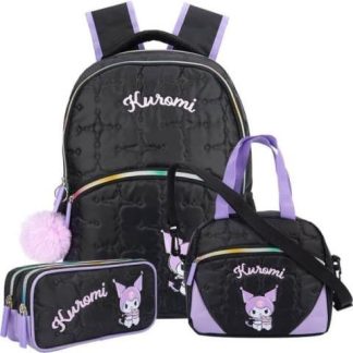 MOCHILA LAPICERA                Y LONCHERA                    BO NEGRO KUROMI