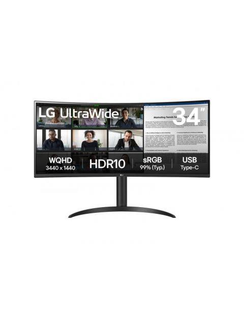 MONITOR CURVO LG 34WR50QK LED 34 3440X1440 ULTRA WIDE QUAD HD FREESYNC 100HZ HDMI-DISPLAYPORT NEGRO