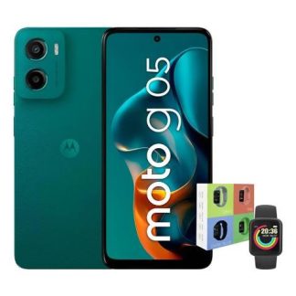 MOTO G05 DUAL SIM 128GB 4RAM GREEN + SMARTWATCHMACARON VERDE