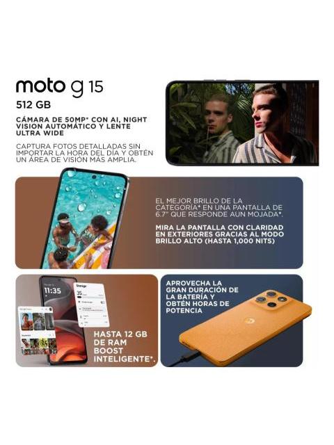 MOTOROLA MOTO G15 512GB + 4GB RAM AZUL CLARO - Image 8