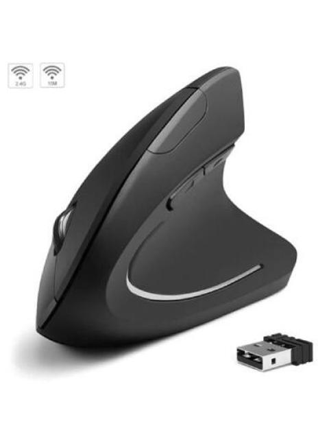MOUSE ERGONOMICO BROBOTIX 6000816 INALAMBRICO OPTICO 1.600DPI RF INALAMBRICO NEGRO