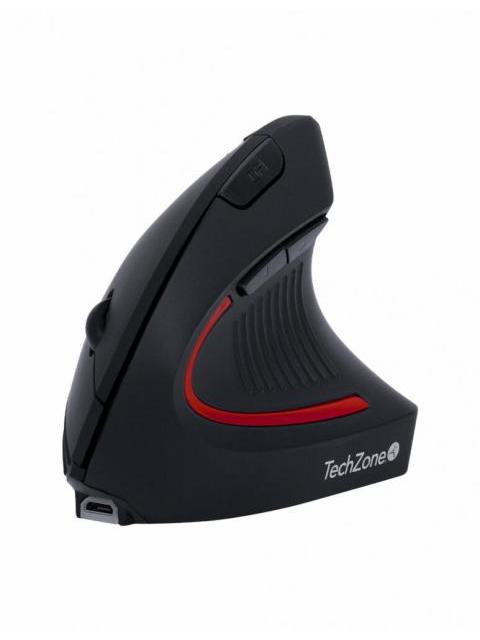 ?MOUSE ERGONOMICO TECHZONE VERTICAL TZMOUINA-06 INALAMBRICO USB NEGRO