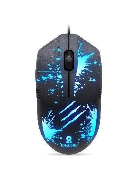 MOUSE GAMER BROBOTIX OPTICO XPLOSION RGB ALAMBRICO USB 1500DPI NEGRO