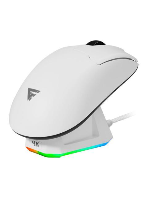 MOUSE GAMER ERGONOMICO GAME FACTOR MOW800 INALAMBRICO OPTICO 26.000DPI RF WIRELESS-BLUETOOTH-USB-A BLANCO