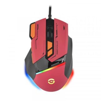 MOUSE GAMER ERGONOMICO GETTTECH GPM-RGBWR-G1-RD ALAMBRICO USB 7200DPI NARANJA-ROJO