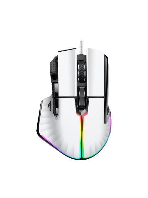 MOUSE GAMER GAME FACTOR OPTICO MOG602-WH ALAMBRICO USB A 19.000DPI BLANCO