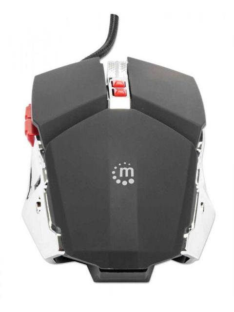 MOUSE GAMER MANHATTAN OPTICO ALAMBRICO USB 3200DPI NEGRO-PLATA - Image 3