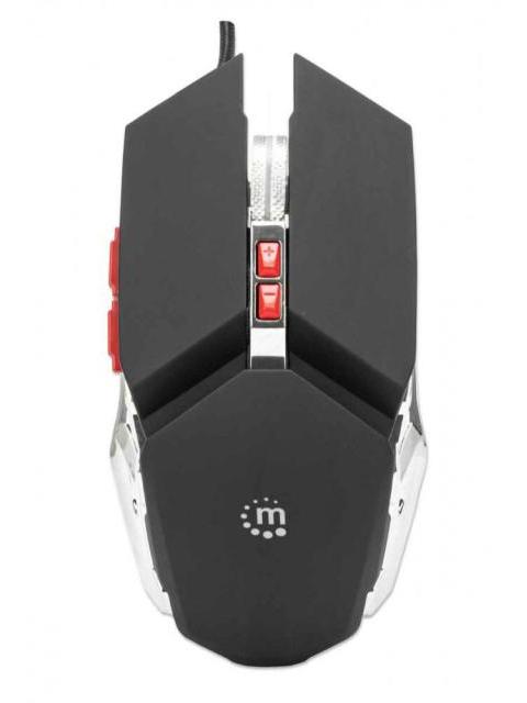 MOUSE GAMER MANHATTAN OPTICO ALAMBRICO USB 3200DPI NEGRO-PLATA - Image 4
