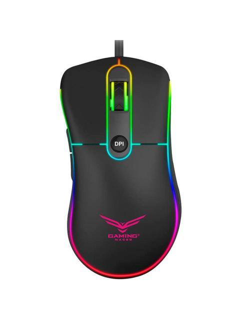 MOUSE GAMER NACEB OPTICO NA-0933 ALAMBRICO USB 3200DPI NEGRO