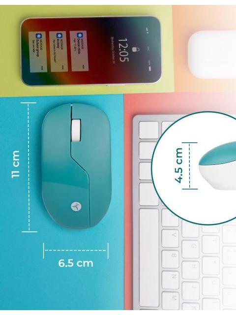 MOUSE INALAMBRICO ARMOR  RECARGABLE TECHZONE COLOR VERDE 1200 DPI 3 BOTONES. - Image 4