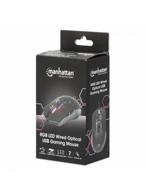 MOUSE MANHATTAN OPTICO 190220 USB A 7200DPI NEGRO - Image 6