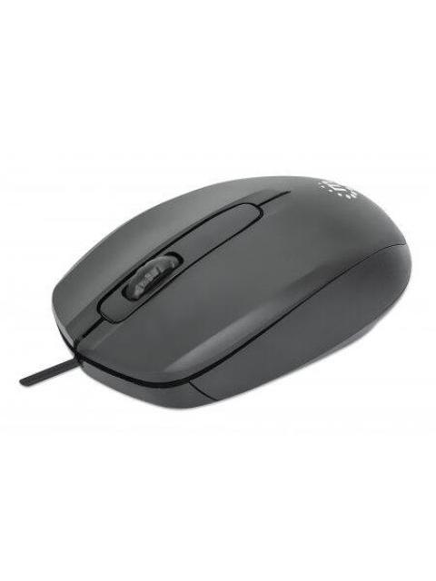 MOUSE MANHATTAN OPTICO COMFORT II ALAMBRICO USB-A 1000DPI NEGRO