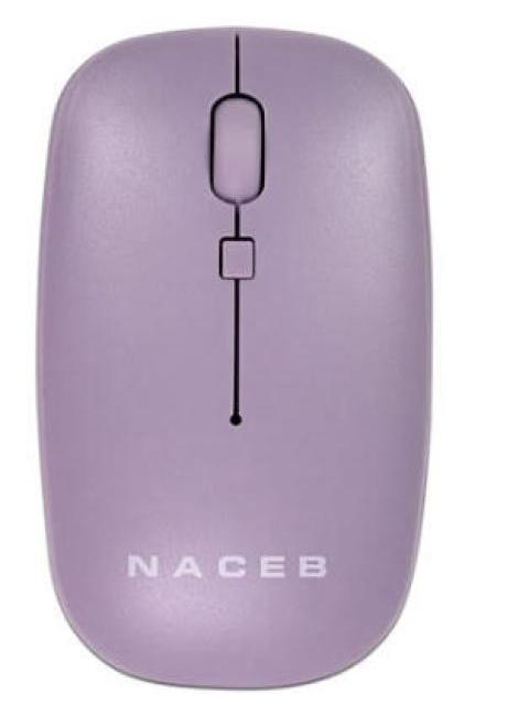 MOUSE NACEB NA-0136M INALAMBRICO OPTICO 1.600DPI RF INALAMBRICO MORADO