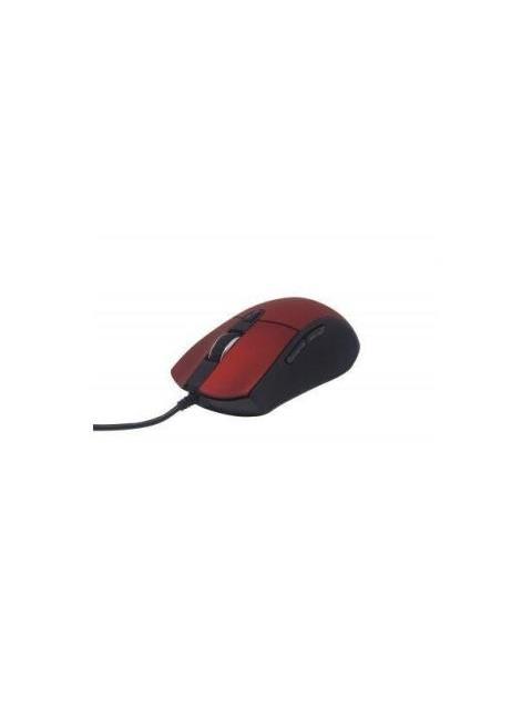 MOUSE NACEB TECHNOLOGY NA0115R ROJO 6 BOTONES ALAMBRICO OPTICO 800 2400 DPI