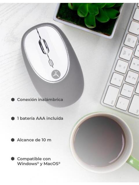 MOUSE TECHZONE OPTICO JELLY-MATE RF INALAMBRICO 1200 DPI GRIS - Image 5