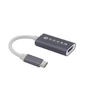 NACEB ADAPTADOR USB C MACHO - HDMI HEMBRA GRIS-BLANCO