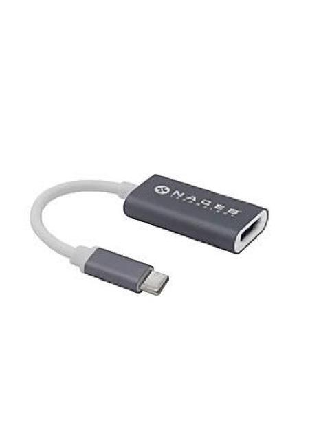 NACEB ADAPTADOR USB C MACHO - HDMI HEMBRA GRIS-BLANCO