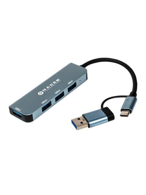 NACEB HUB USB-A - USB-A 3.0 USB-C 5 GBIT-S