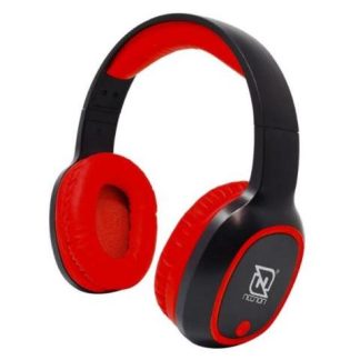 NECNON AUDIFONOS CON MICROFONO NBH-04 BLUETOOTH INALAMBRICO USB NEGRO-ROJO