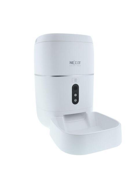 NEXXT SOLUTIONS DISPENSADOR DE ALIMENTOS PARA MASCOTAS NHAP-610 70 GRAMOS CAMARA WIFI CONTROL DE APLICACION BLANCO