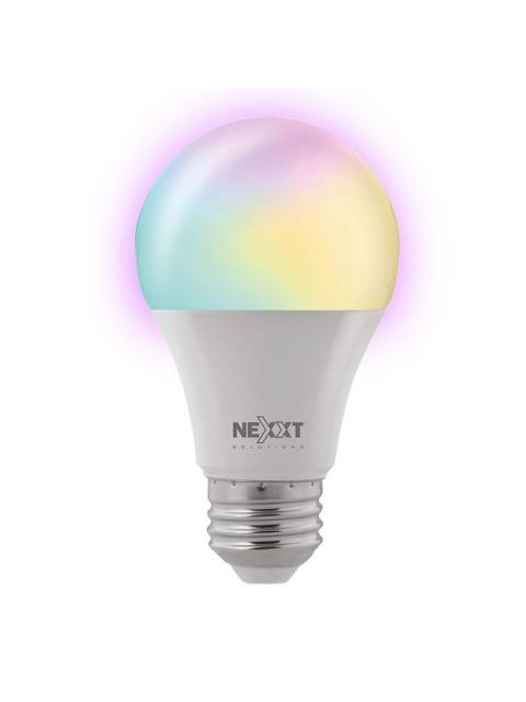 NEXXT SOLUTIONS FOCO DIMMABLE LED INTELIGENTE A19 WIFI RGB BASE E26-E27 9W 800 LUMENES BLANCO AHORRO DE 85% VS FOCO TRADICIONAL 60W
