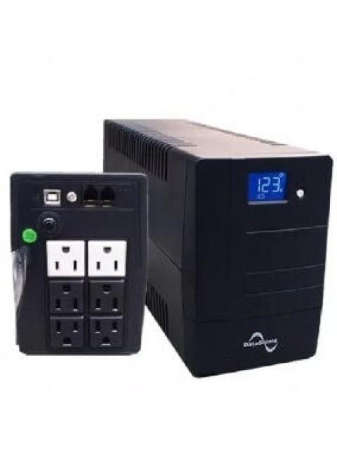 NO BREAK DATASHIELD KS1000 LCD 1000 VA 600 W 6 H NEGRO HOGAR Y OFICINA