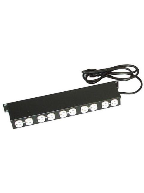 NORTH SYSTEM BARRA DE 10 CONTACTOS HORIZONTAL 19 NEGRO TEXTURIZADO