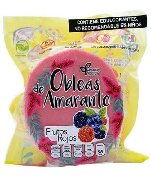 OBLEAS DE AMARANTO CON FRUTOS ROJOS 50 G NATURED C 12