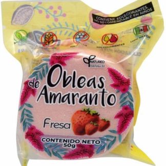 OBLEAS DE AMARANTO SAB FRESA 50 G NATURED C 12