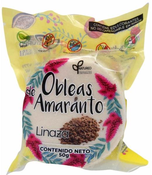 OBLEAS DE AMARANTO SAB LINAZA 50 G NATURED C 12