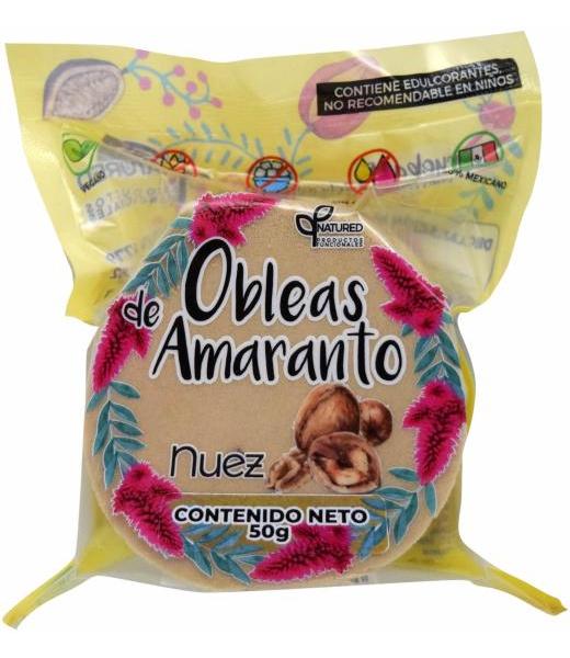 OBLEAS DE AMARANTO SAB NUEZ 50 G NATURED C 12