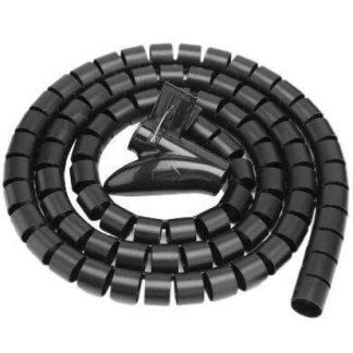 ORGANIZADOR DE CABLES BROBOTIX EN TUBO ESPIRAL 15M PLASTICO NEGRO 263533