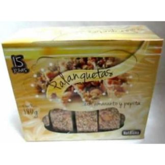 PALANQUETA DE AMARANTO Y PEPITA 15 PZAS 180 G NUTRICKS