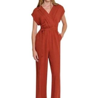 PALAZZO CON BORDADO ROJO LADRILLO HOLLY LAND