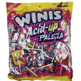 PALETA ACID-UP SURTIDO WINIS CON 40 PZ DE 8 GR