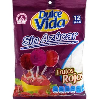 PALETA SIN AZUCAR SAB FRUTOS ROJOS 90 G DULCE VIDA